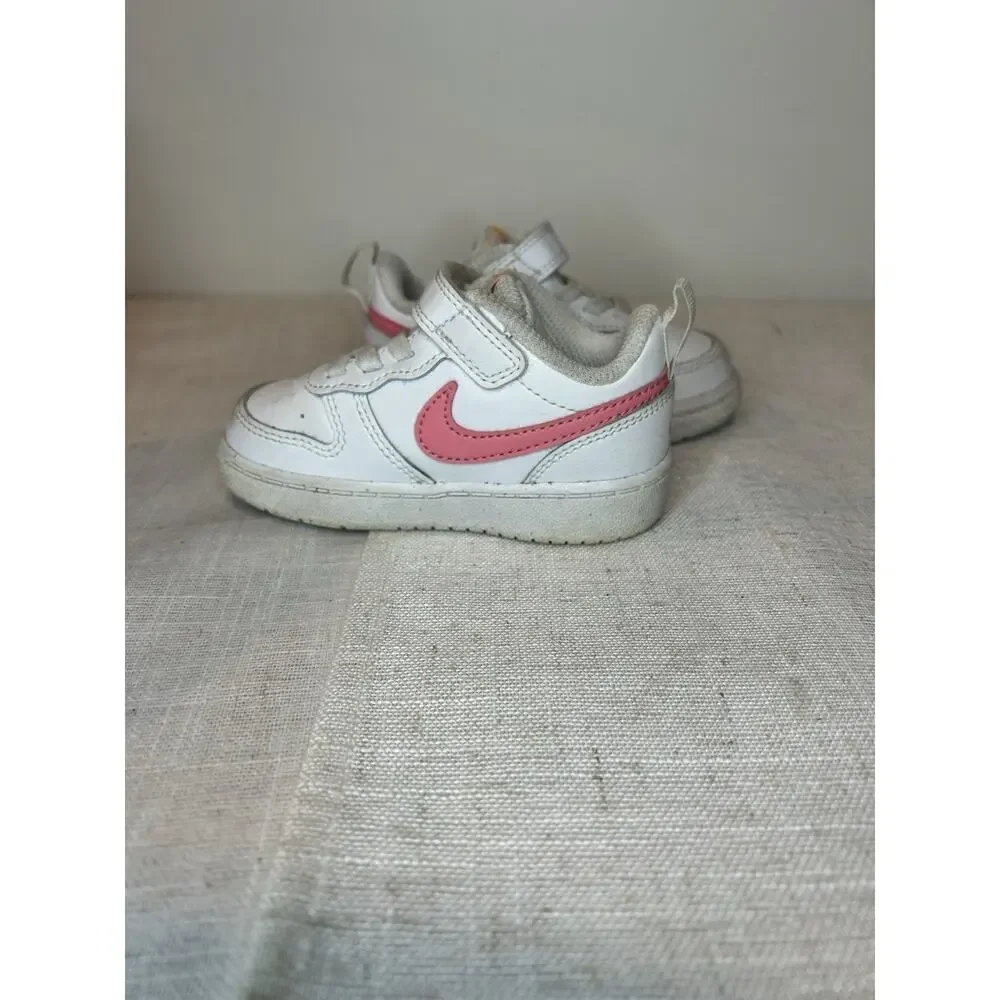 NIke Shoes Girls 6C Court Borough Low 2 Baby Toddler White Pink